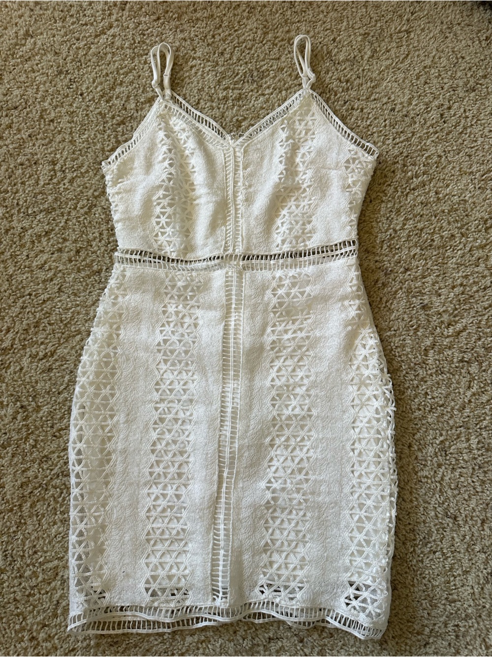 Charlotte Russe White Lace Spaghetti Strap Wedding Dress